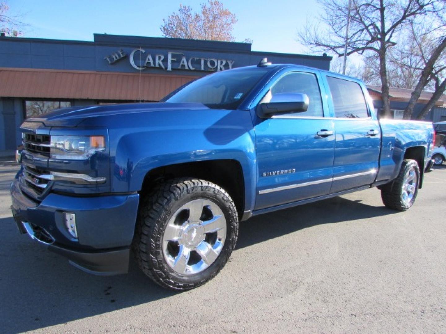 2017 Deep Ocean Blue Metallic /Gray Leather Chevrolet Silverado 1500 LTZ Z71 (3GCUKSEJ7HG) with an 6.2L Ecotec3 gasoline engine, 8 speed automatic transmission, located at 4562 State Avenue, Billings, MT, 59101, (406) 896-9833, 45.769516, -108.526772 - Photo#0